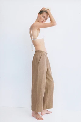 Pantalon taille froncée