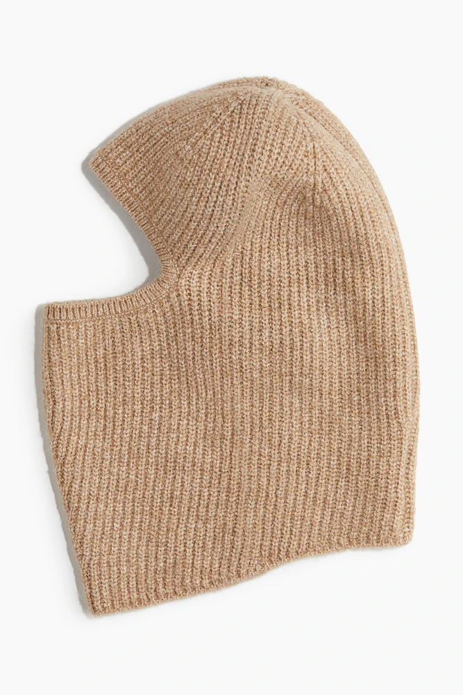 Rib-knit Balaclava