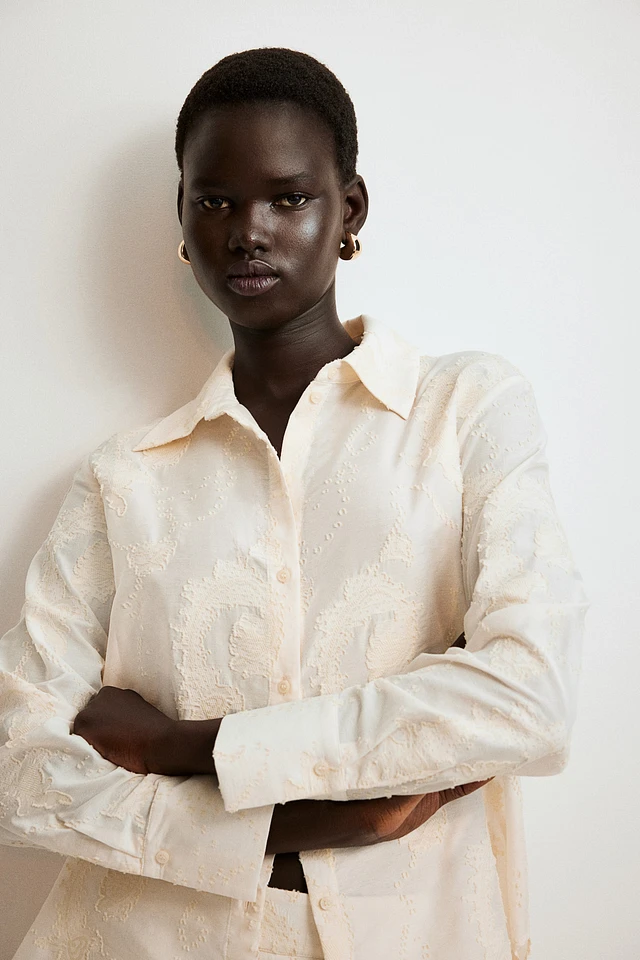 H&M Jacquard-Weave Shirt | Pacific City