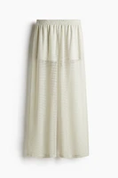Pantalon large en tricot ajouré