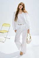 Straight-Leg Drawstring Pants