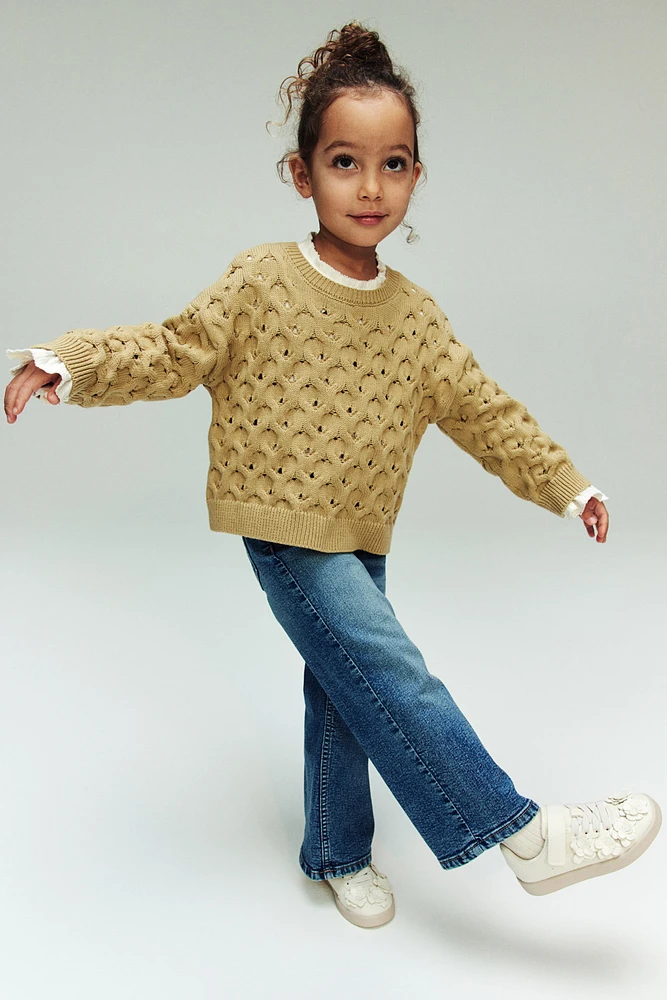 Hole-Knit Sweater