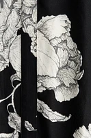 Robe en lin mélangé avec ceinture à nouer