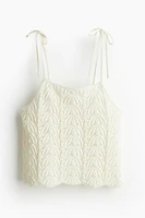 Pointelle-knit Top