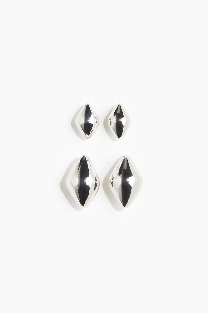 2 pairs Dome Earrings