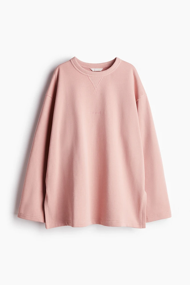 Sweatshirt with Text Motif