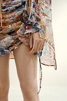 Draped Mini Skirt