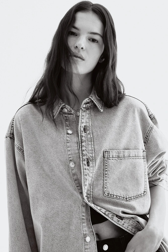 Feather Soft Oversized Denim Shirt