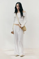 Pantalon large avec cordon de serrage