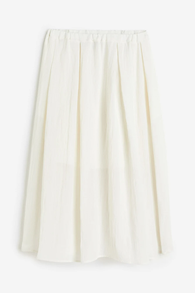 Wide-cut Twill Skirt