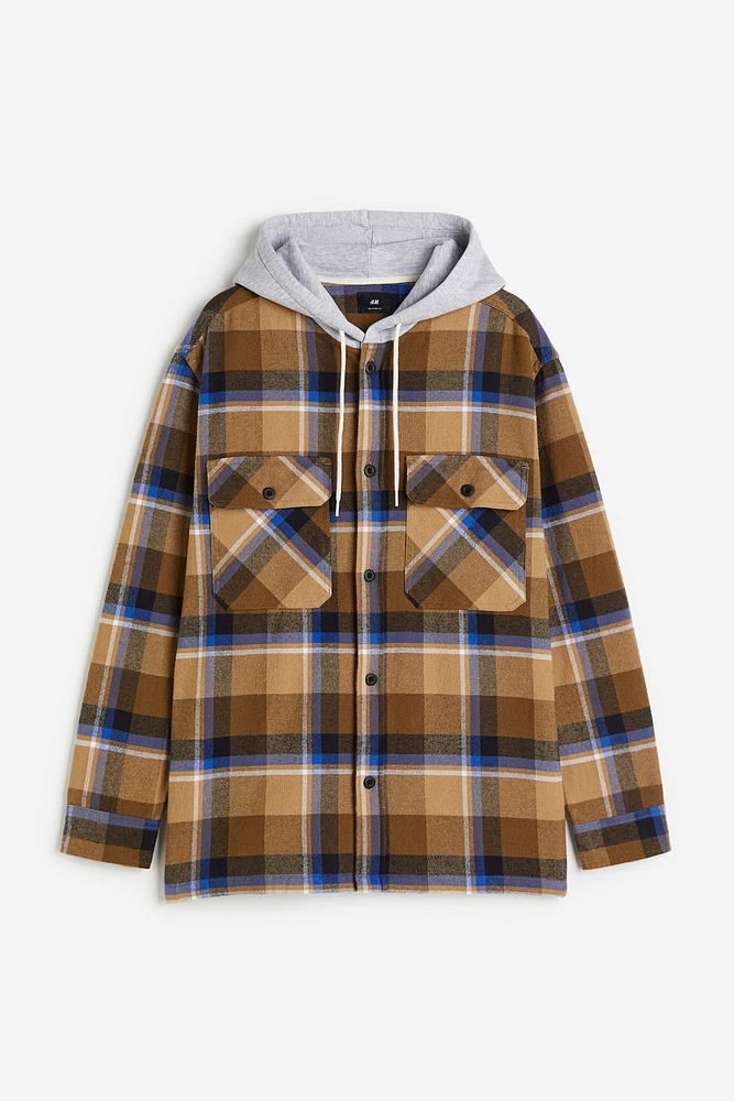 Relaxed Fit Hooded Overshirt