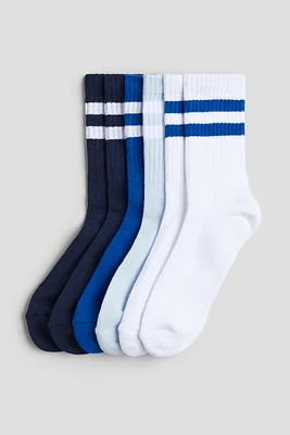 Lot de 5 paires chaussettes côtelées