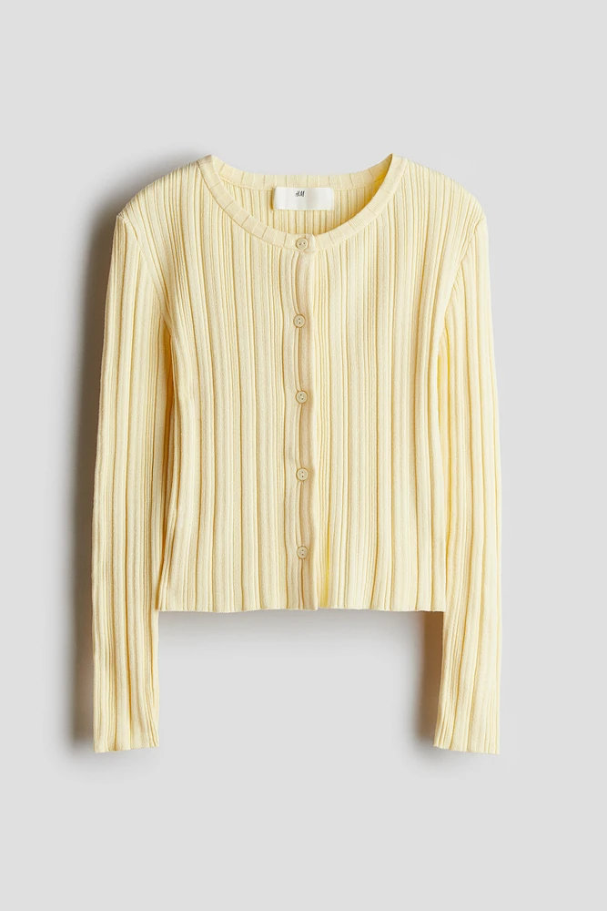 Rib-Knit Cardigan