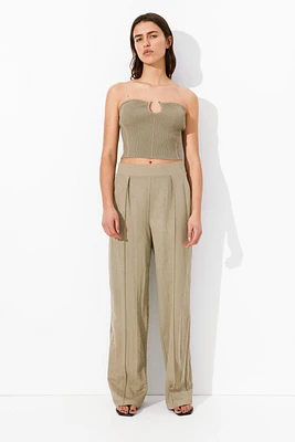 Pantalon habillé avec taille haute