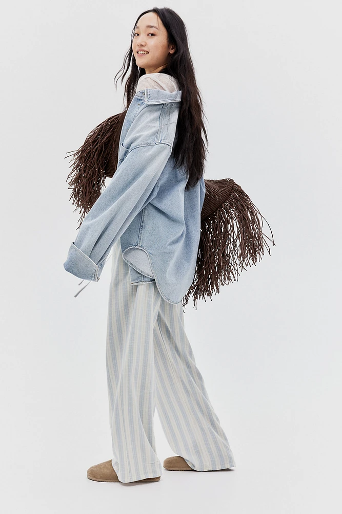 Pantalon droit avec cordon de serrage