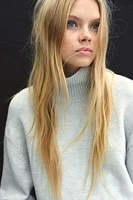 Fine-Knit Mock Turtleneck Sweater