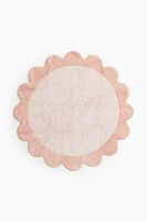 Flower-Shaped Cotton Rug