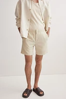 Regular-Fit Linen-Blend Shorts