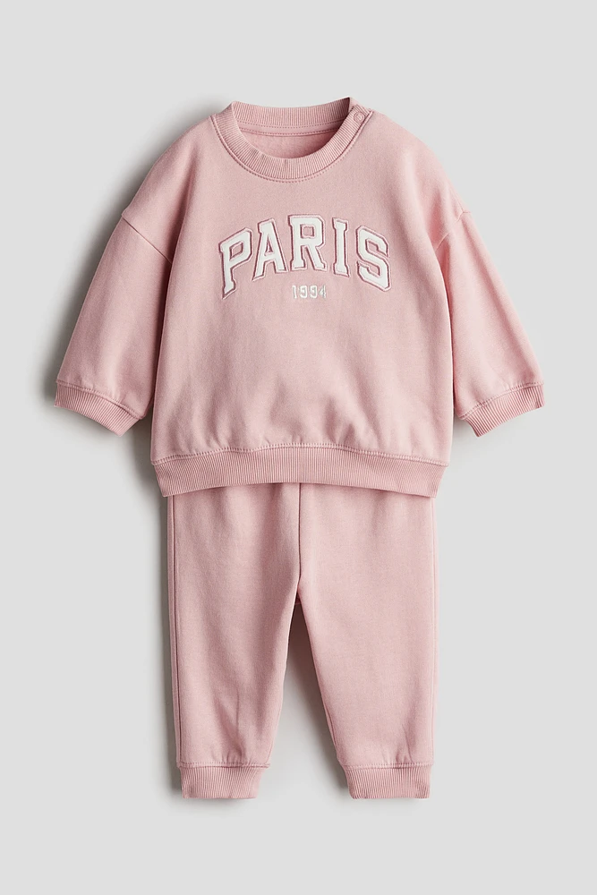 2-piece Set with Text Motif