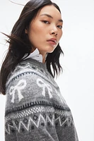 Jacquard-Knit Sweater