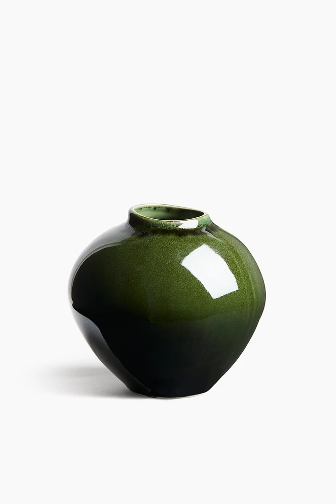 Vase irrégulier en grès cérame
