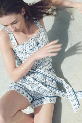 Cotton Poplin Romper