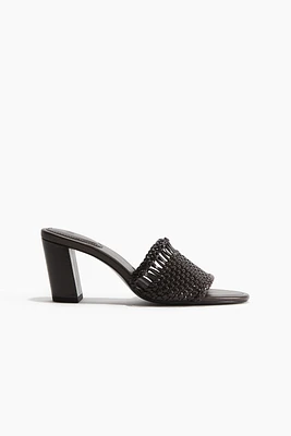 Braided Sandals with Heel