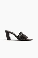 Braided Sandals with Heel
