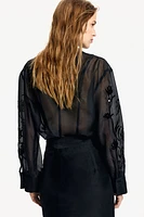 Sequined Organza Shirt