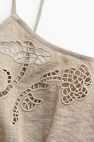 Beach Top with Eyelet Embroidery