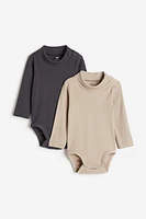 2-pack Ribbed Turtleneck Bodysuits