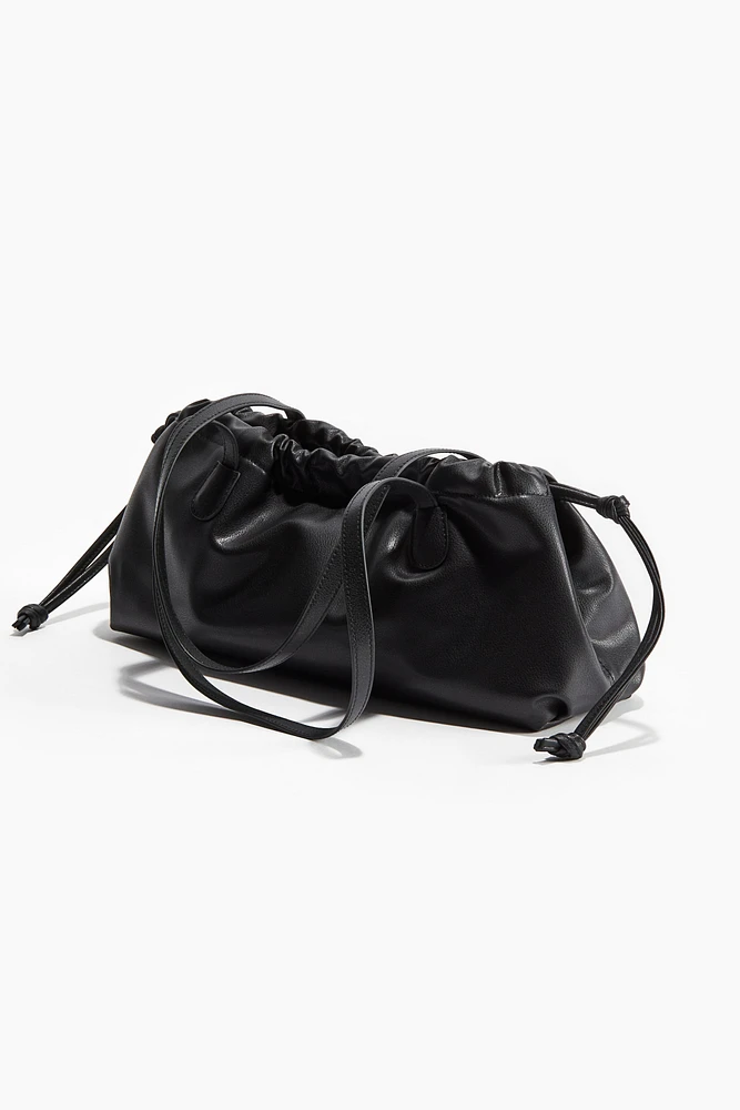 Drawstring-detail shoulder bag