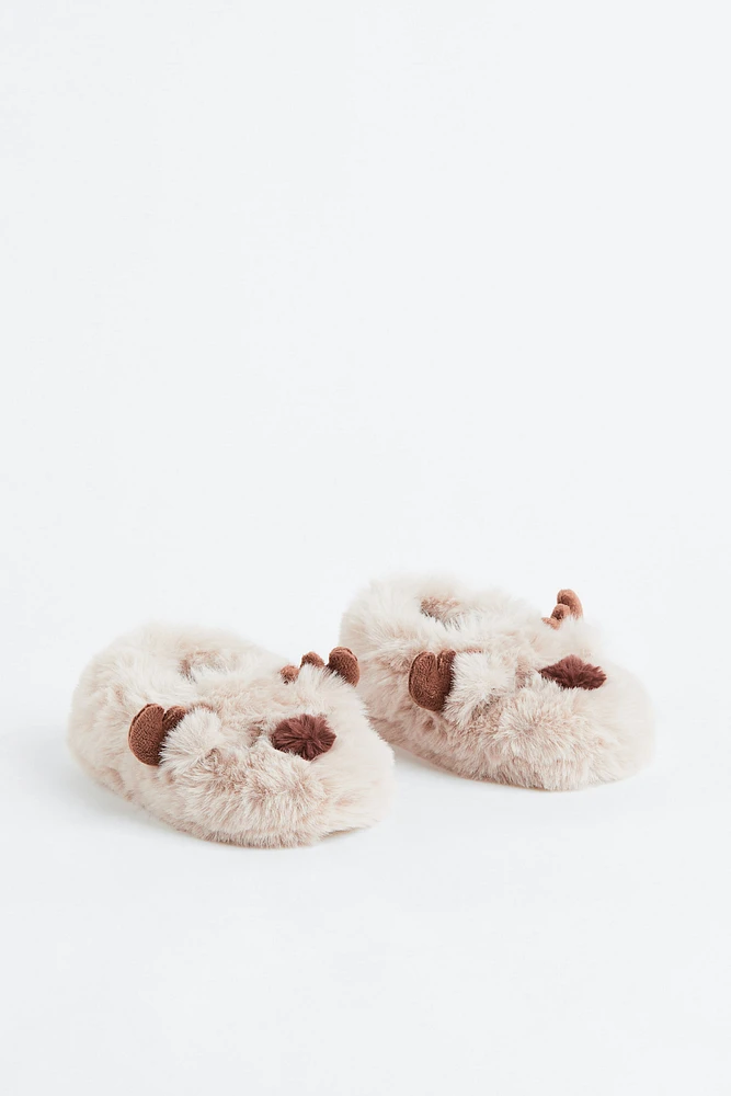 Soft Faux Shearling Slippers