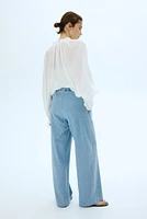 Pantalon MAMA en denim avec cordon de serrage