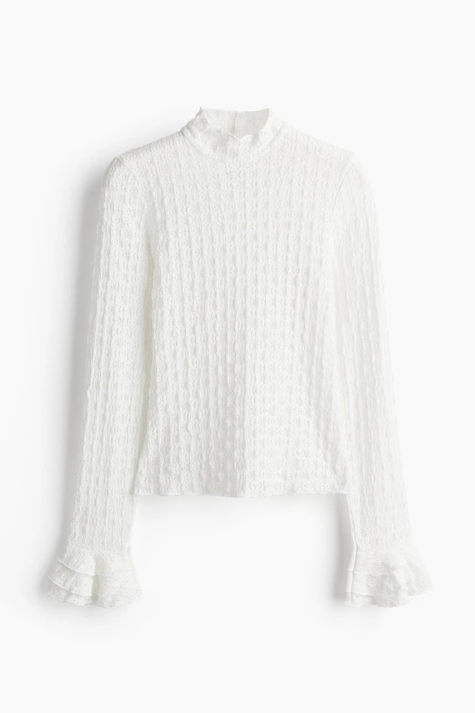 Ruffled Textured Top