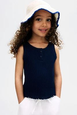 Pointelle Cotton Tank Top