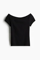 Ribbed Off-the-Shoulder Top
