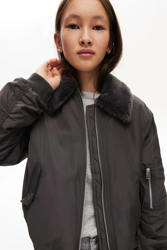 Bomber Jacket with Collar