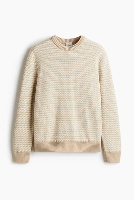 Regular Fit Textured-Knit Sweater