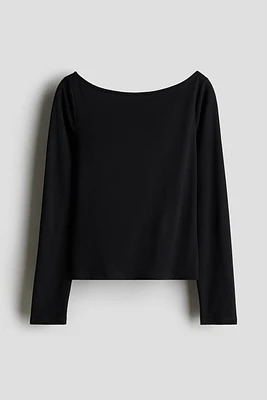 Cut-Out Jersey Top