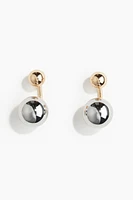 Sphere-Detail Front and Back Earrings