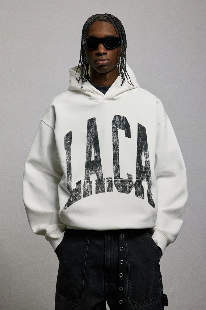 Loose Fit Printed Hoodie