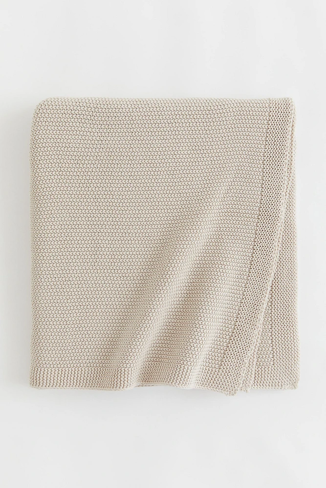 Moss-stitched Cotton Blanket