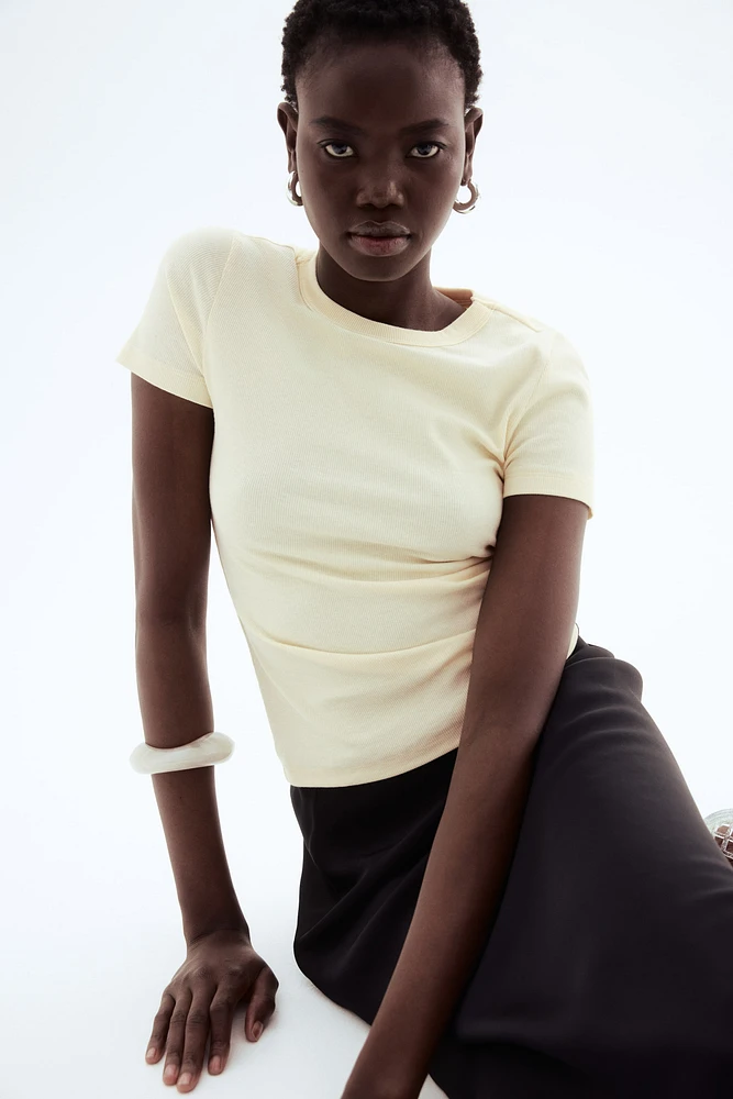 Ribbed Modal-blend T-shirt