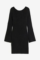 Twist-detail Rib-knit Dress