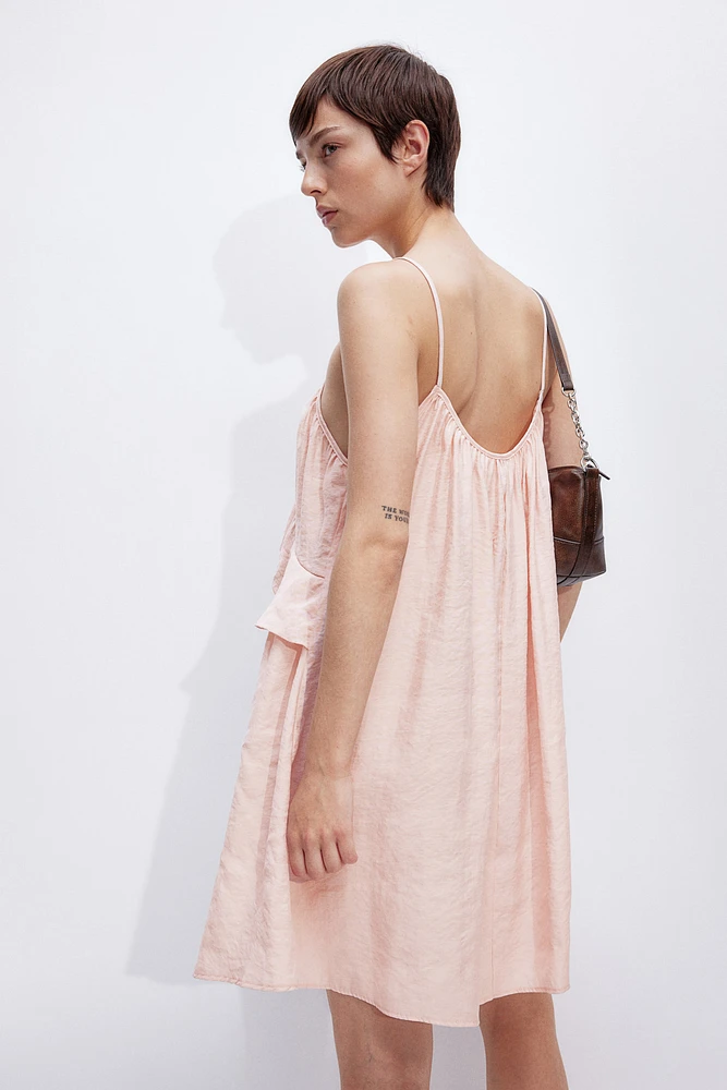 Modal-blend Flounce-trimmed Dress