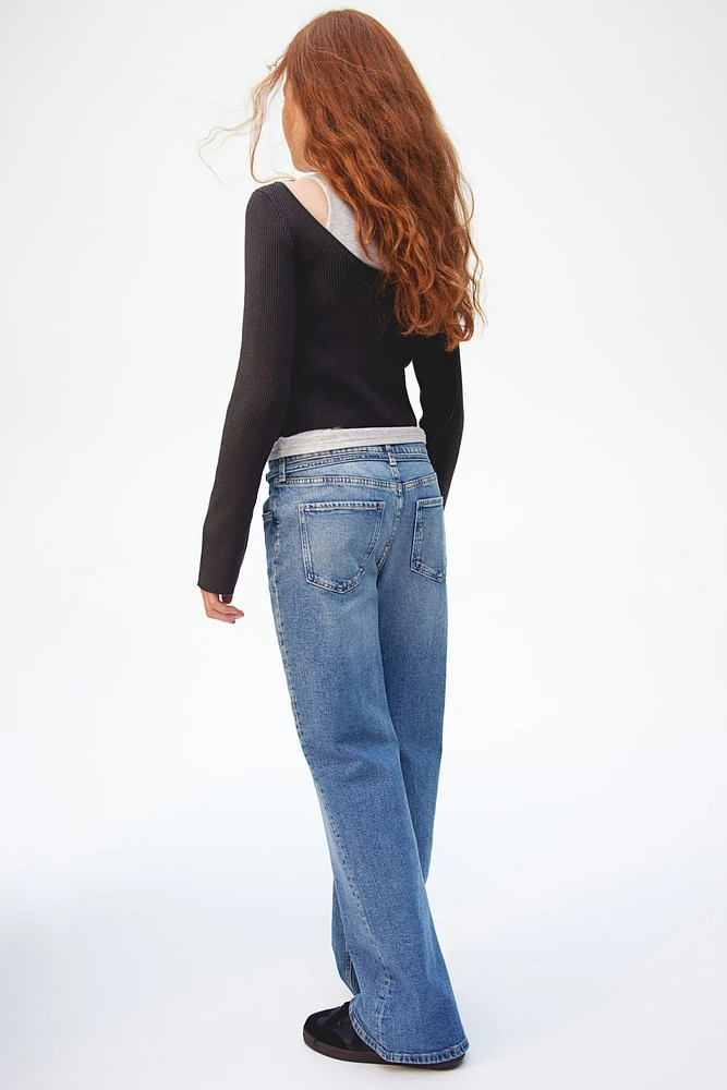 Baggy Fit Bootcut Leg Jeans