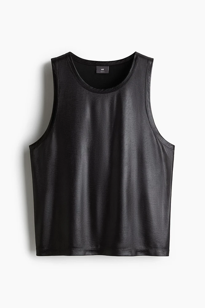 Loose-Fit Satin Tank Top