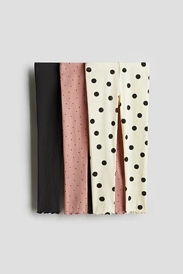 Lot de 3 leggings côtelés en coton