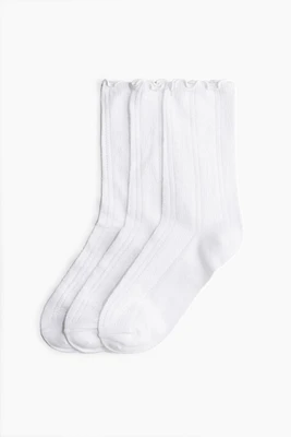 3-pack Pointelle-Knit Socks